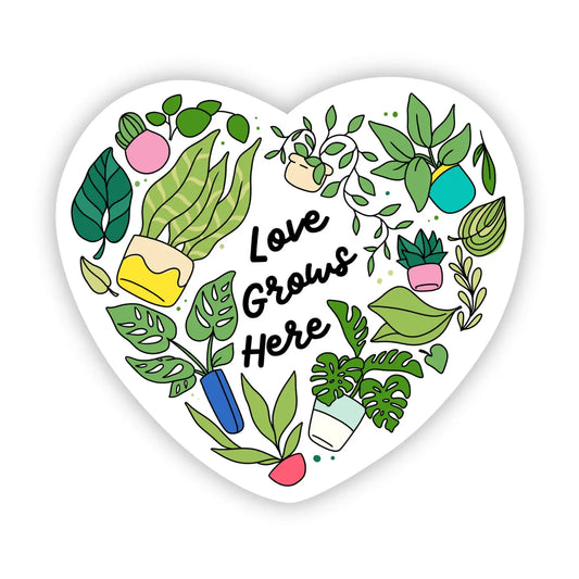 'Love Grows Here' Sticker