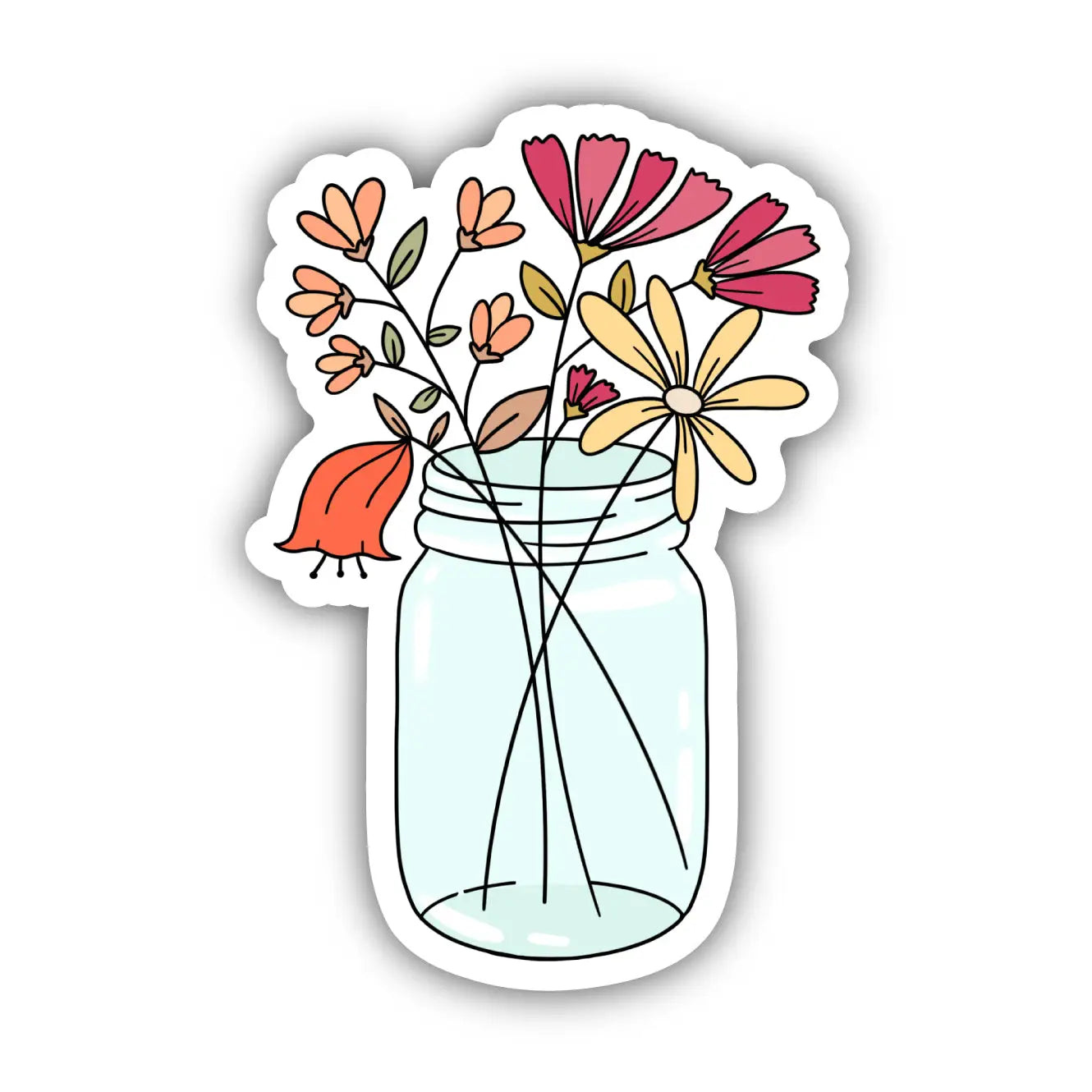 'Flowers in Vase' Sticker