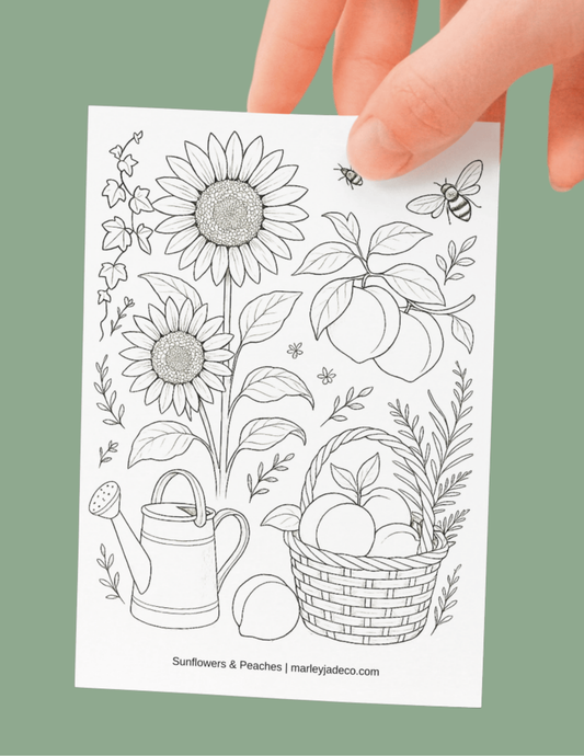 August: Sunflowers & Peaches - Digital Download