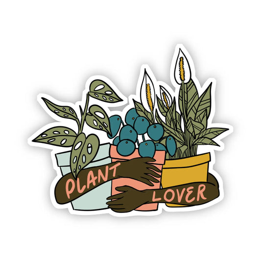 'Plant Lover Arm Hug' Sticker (Dark)